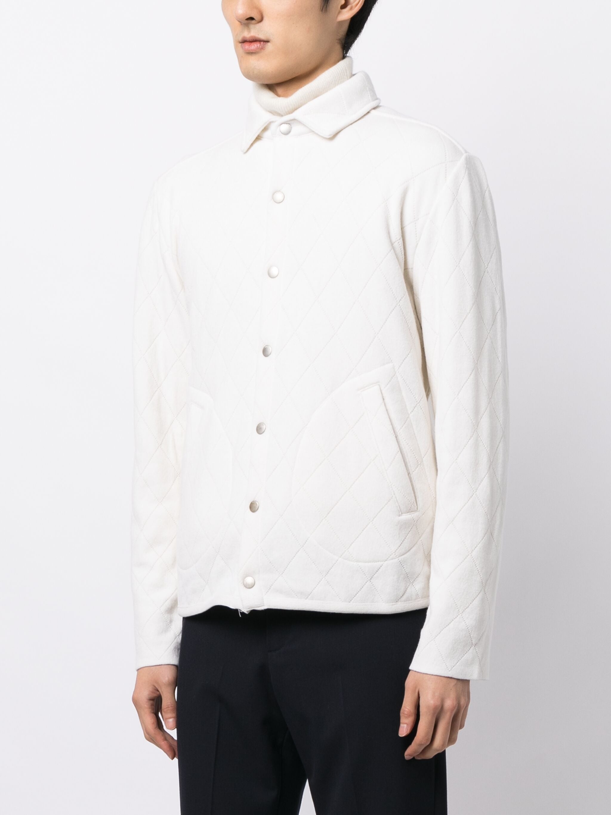 POINTELLE-KNIT BUTTONED JACKET - 3