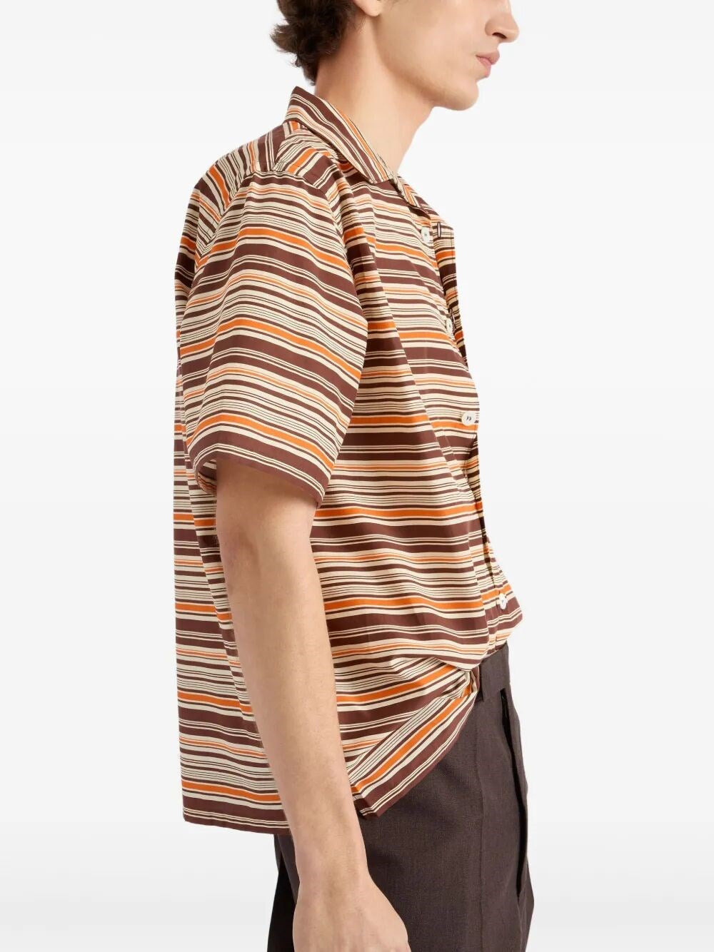 Prada Men Short-Sleeved Cotton Shirt - 3