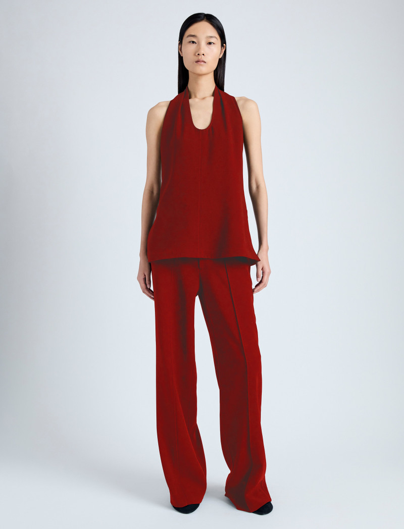 Proenza Schouler Weyes Pant in Light Matte Viscose Crepe outlook