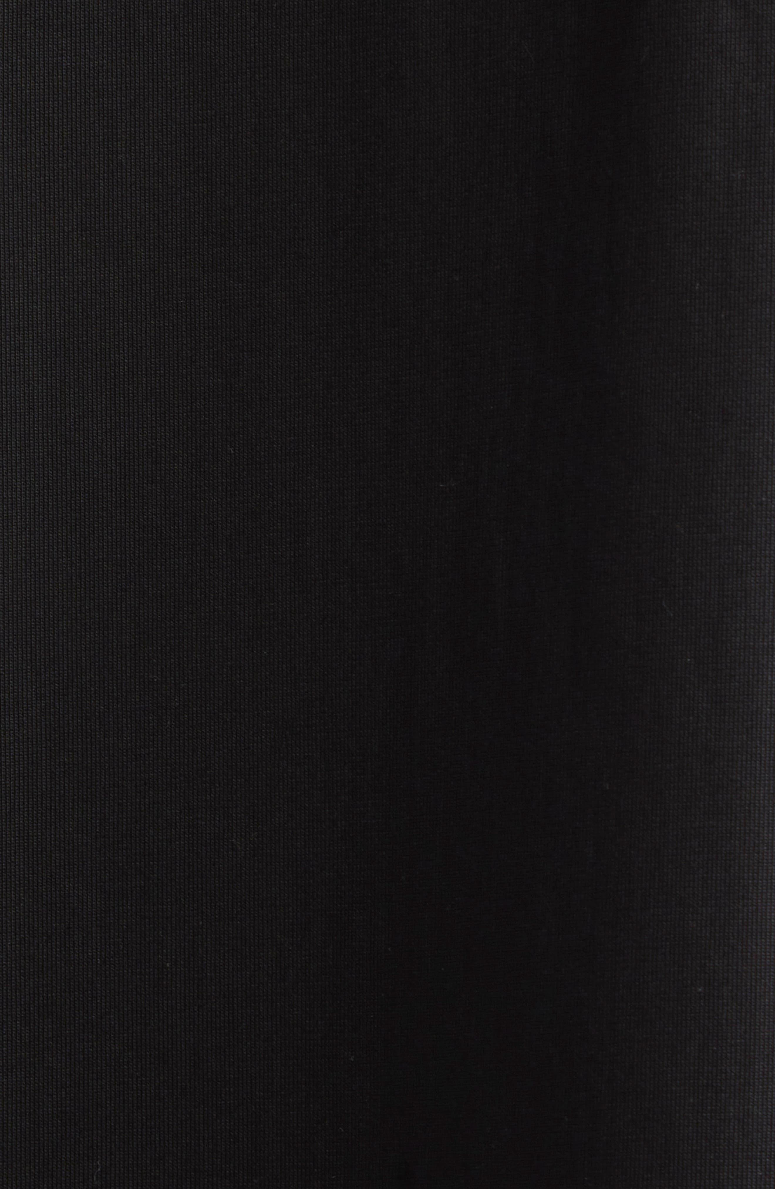 Sacai Mixed Media Poplin & Jersey Dress in Black/Off White at Nordstrom - 6