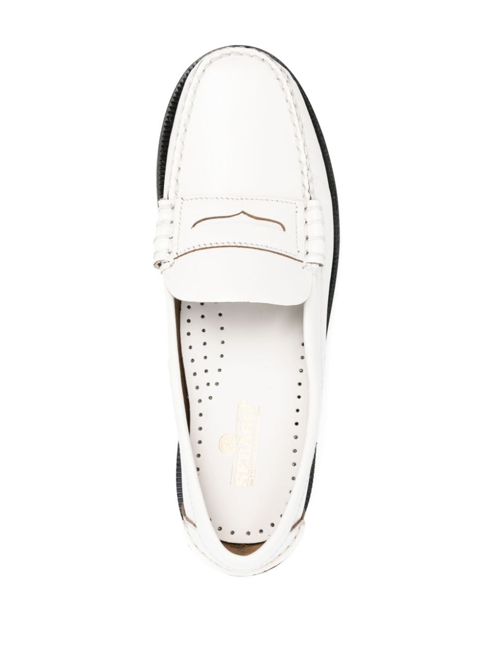 Dan penny-slot flat leather loafers - 4