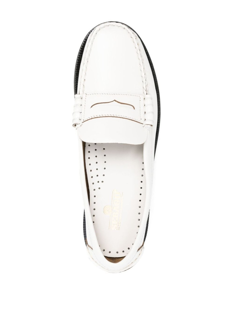 Dan penny-slot flat leather loafers 4