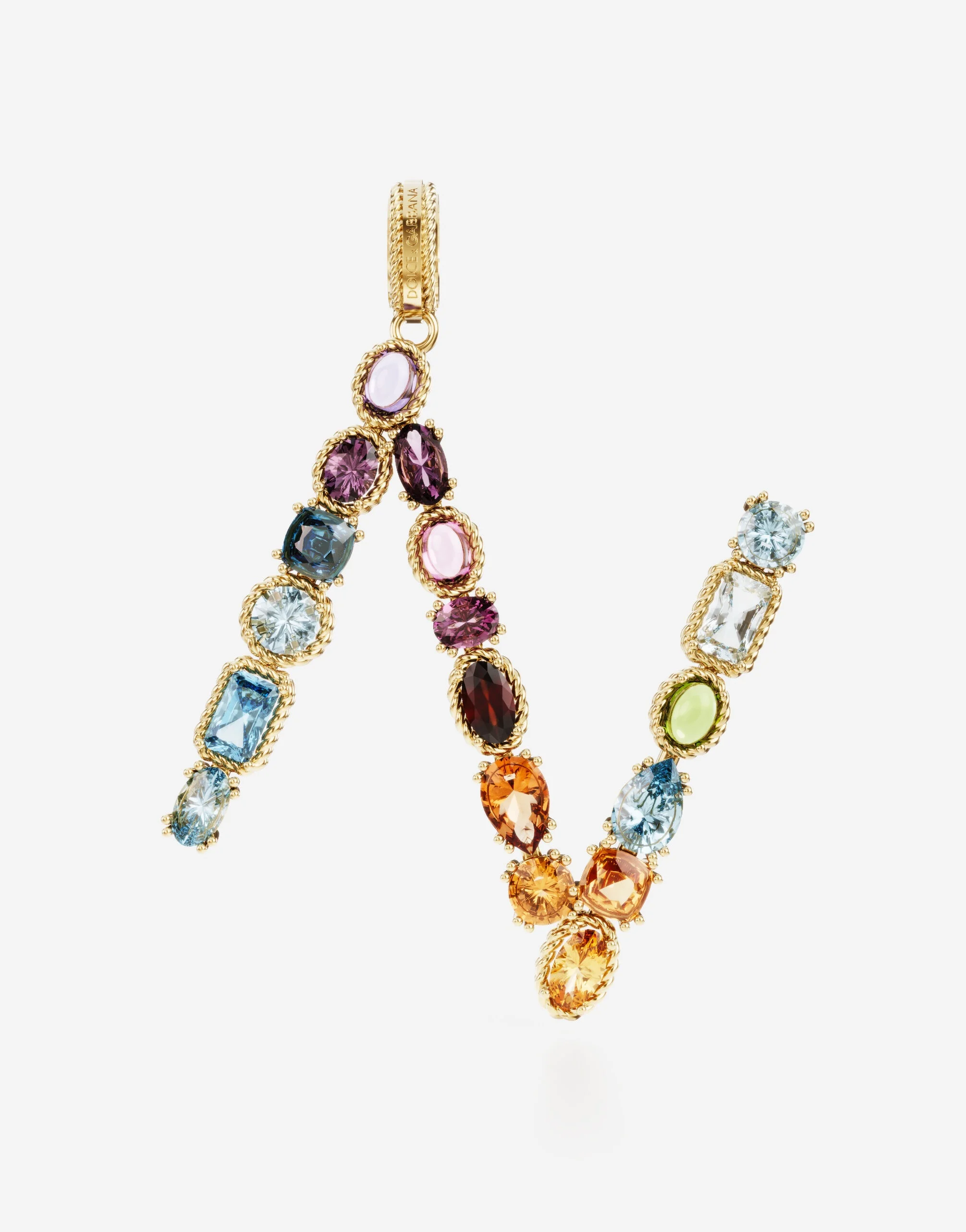 Charm N Lettering 18-carat yellow gold and multicolored gems - 1