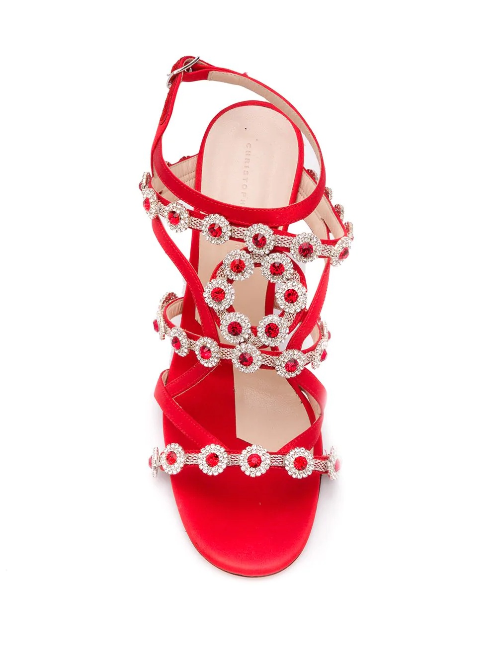 crystal embellished sandals - 4