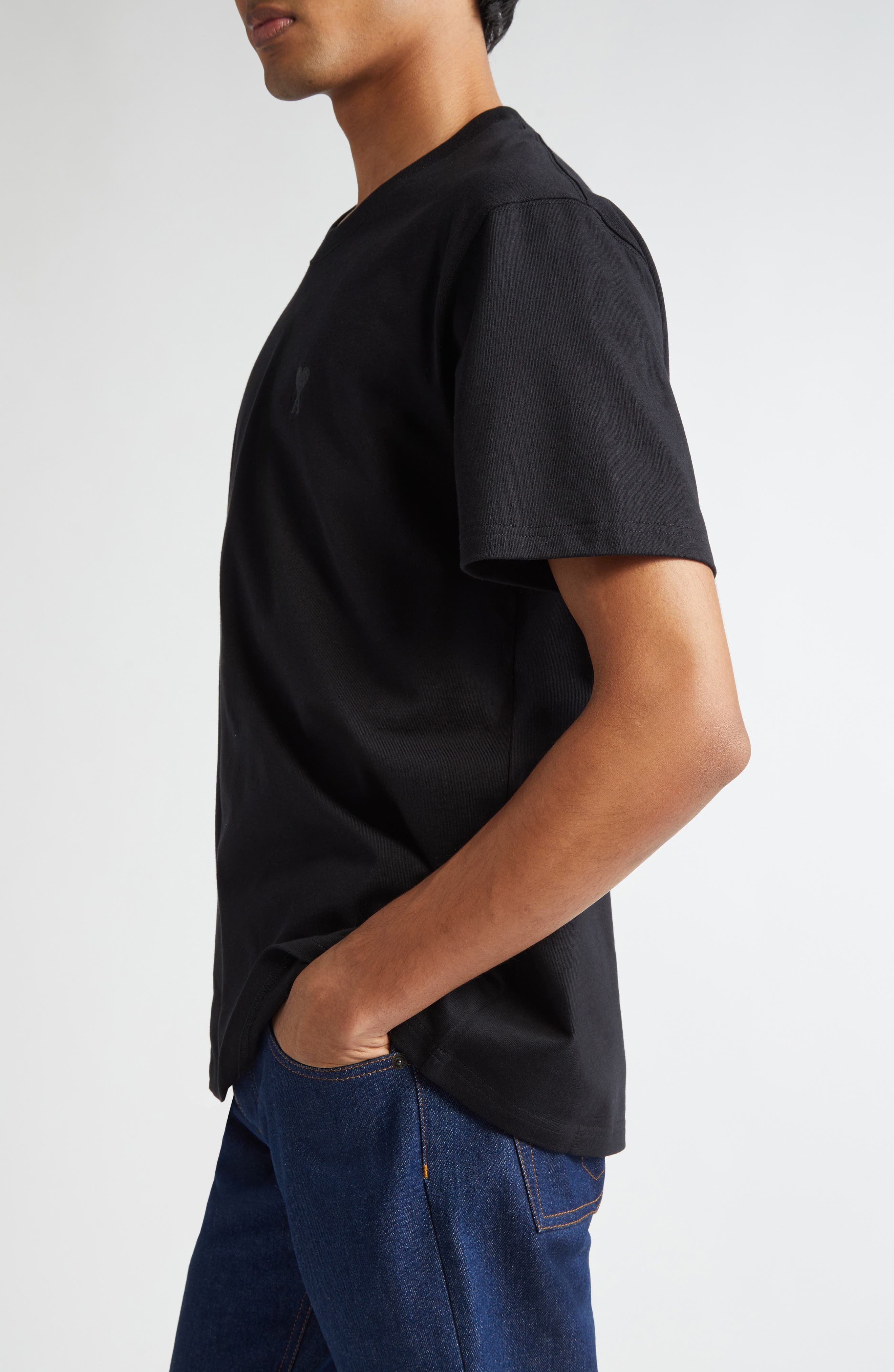 AMI PARIS Ami de Coeur Cotton T-Shirt in Black at Nordstrom - 3