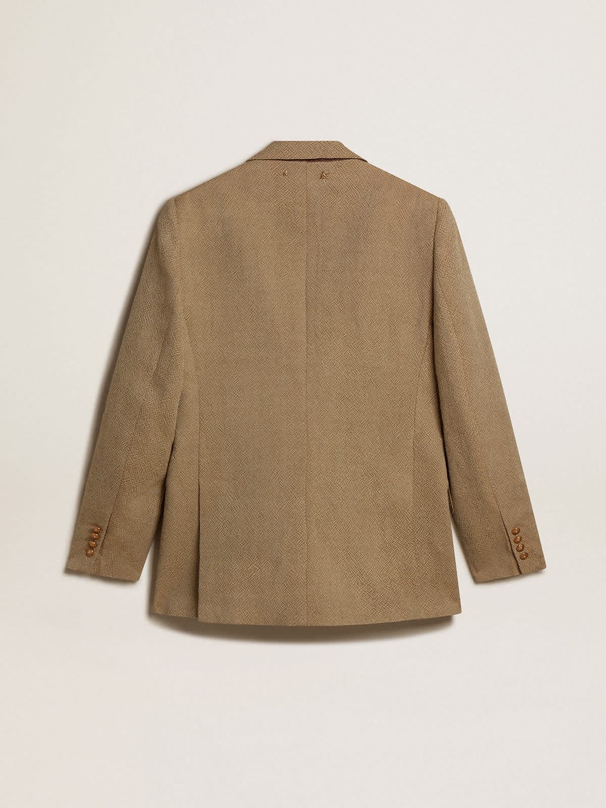 Men’s pale beech-colored double-breasted blazer - 7
