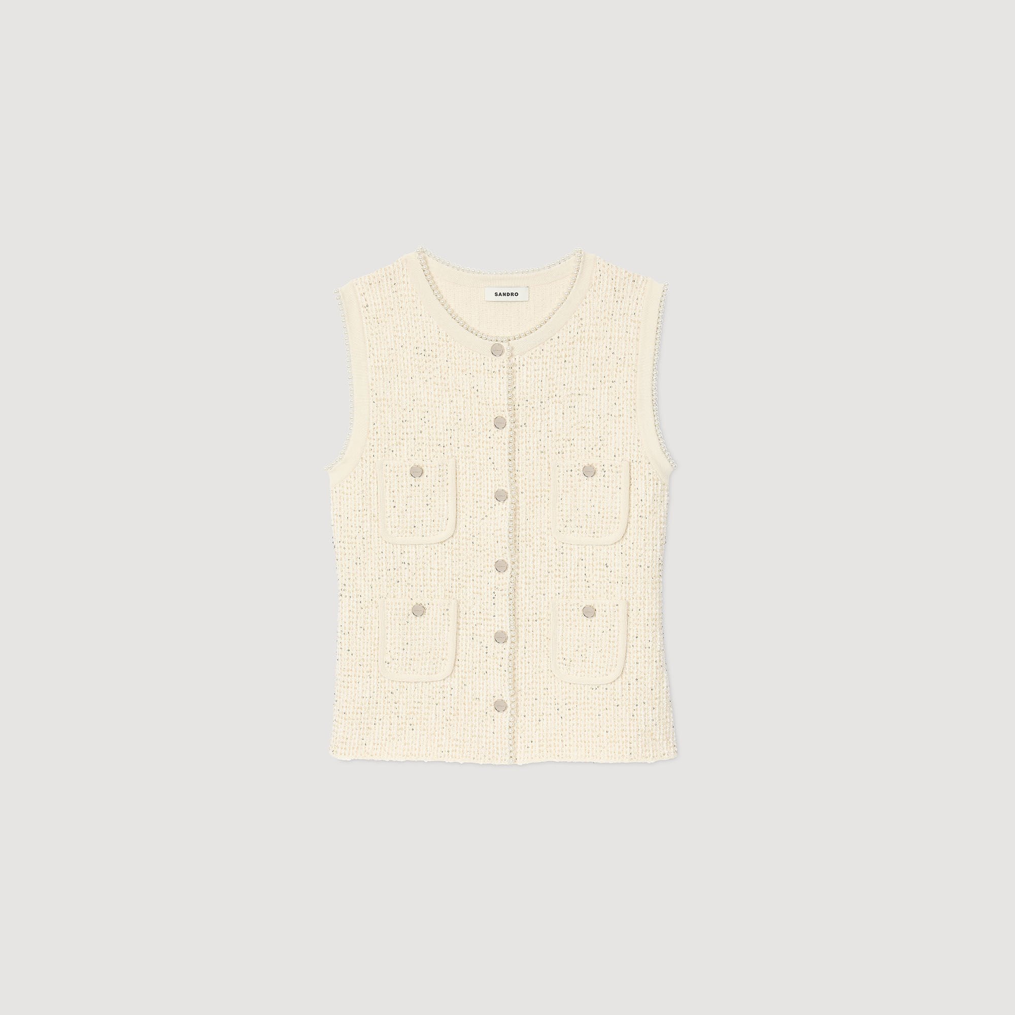 DECORATIVE TWEED VEST - 6