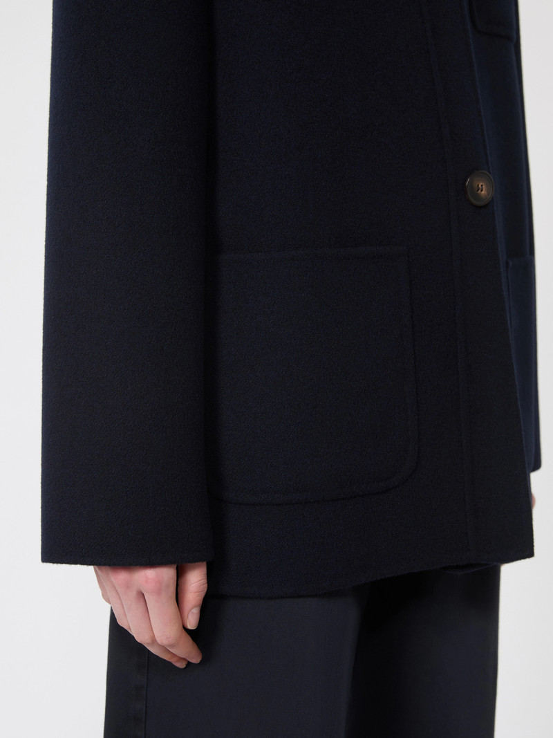 PAGLIE Cashmere, wool and silk hooded coat - NAVY 6