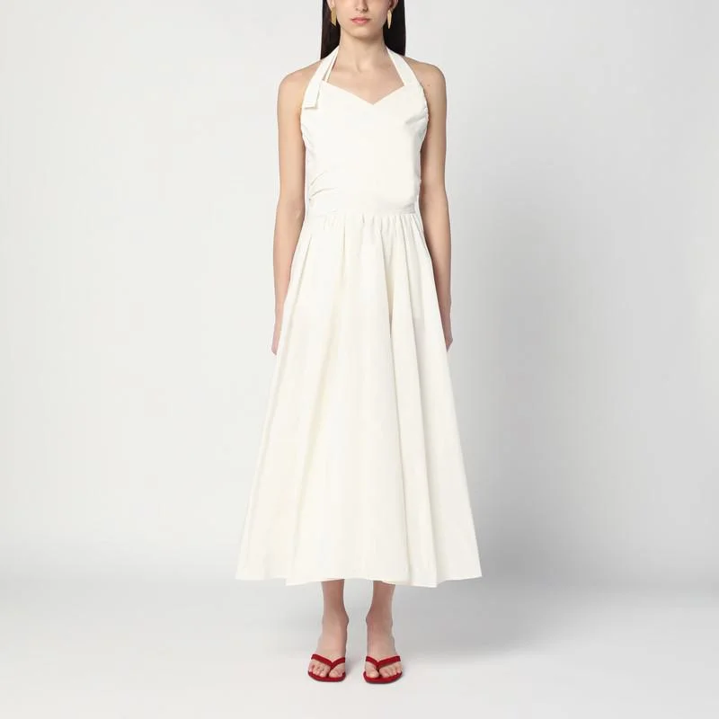 Patou Ivory Dress With A Bow On The Back - 1