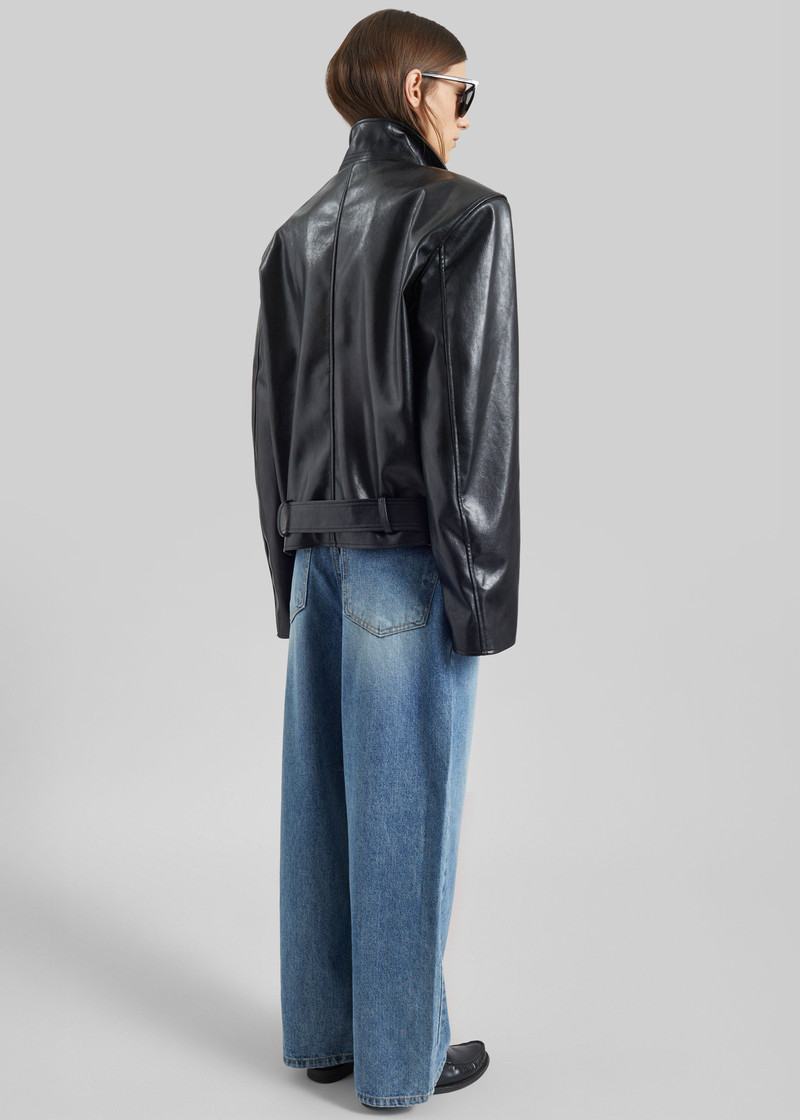Norbury Faux Leather Jacket - Black 10