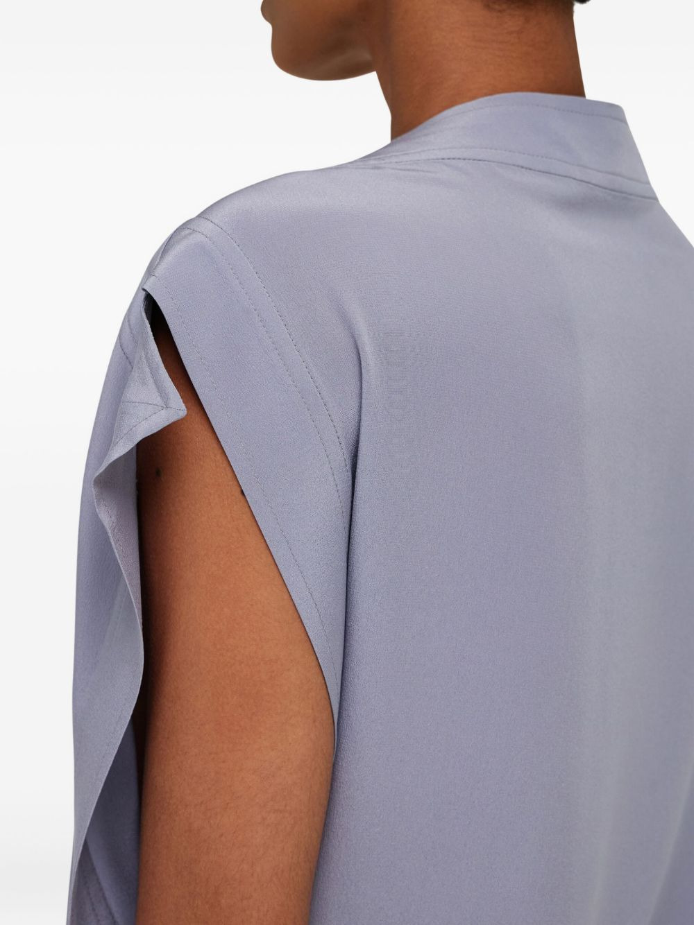 Gancio-detail silk dress - 4