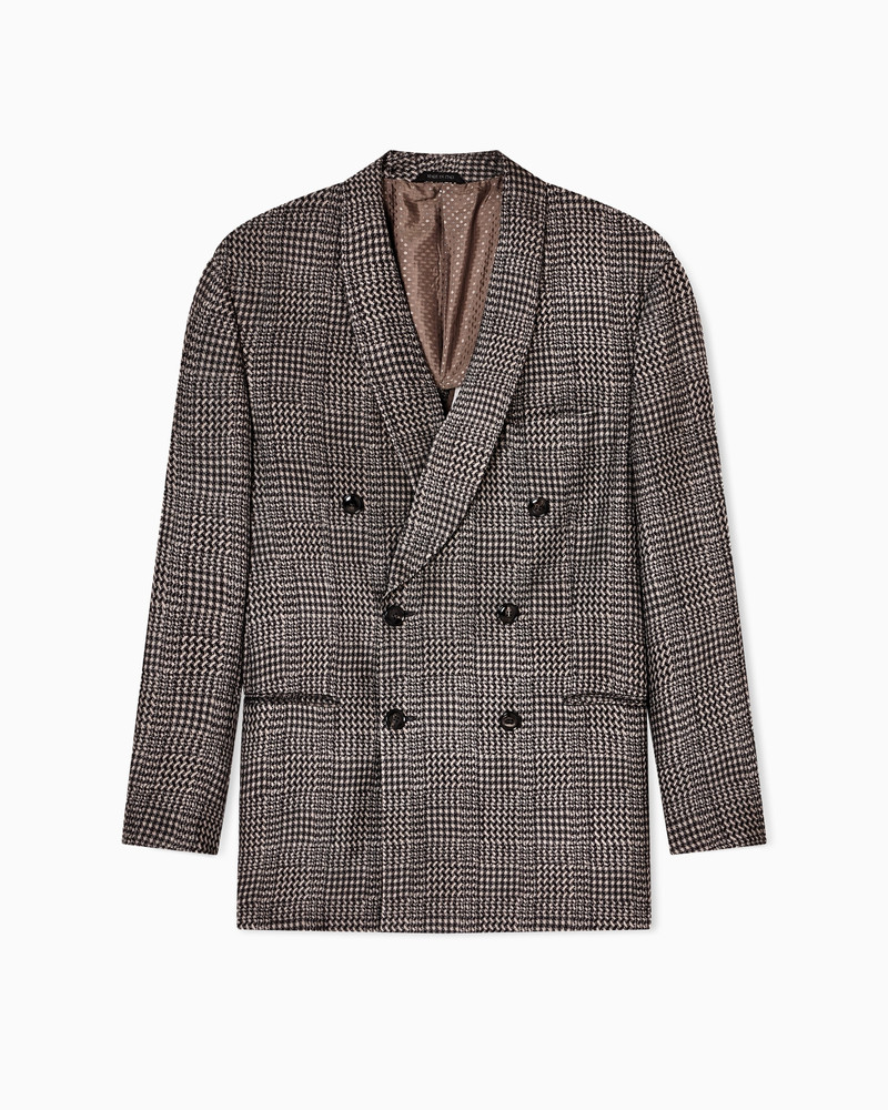 HERITAGE LINE DOUBLE-BREASTED JACKET IN PRINTED VISCOSE 1