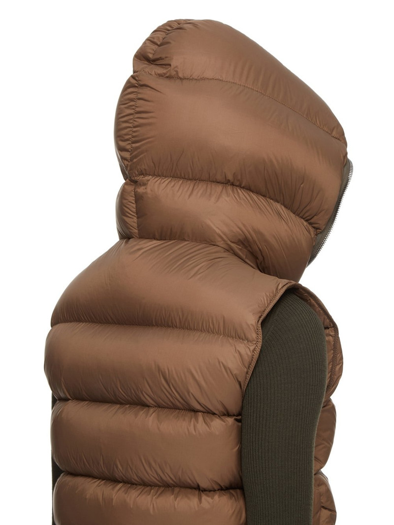 Quilted Nylon Hooded Down Gilet 7