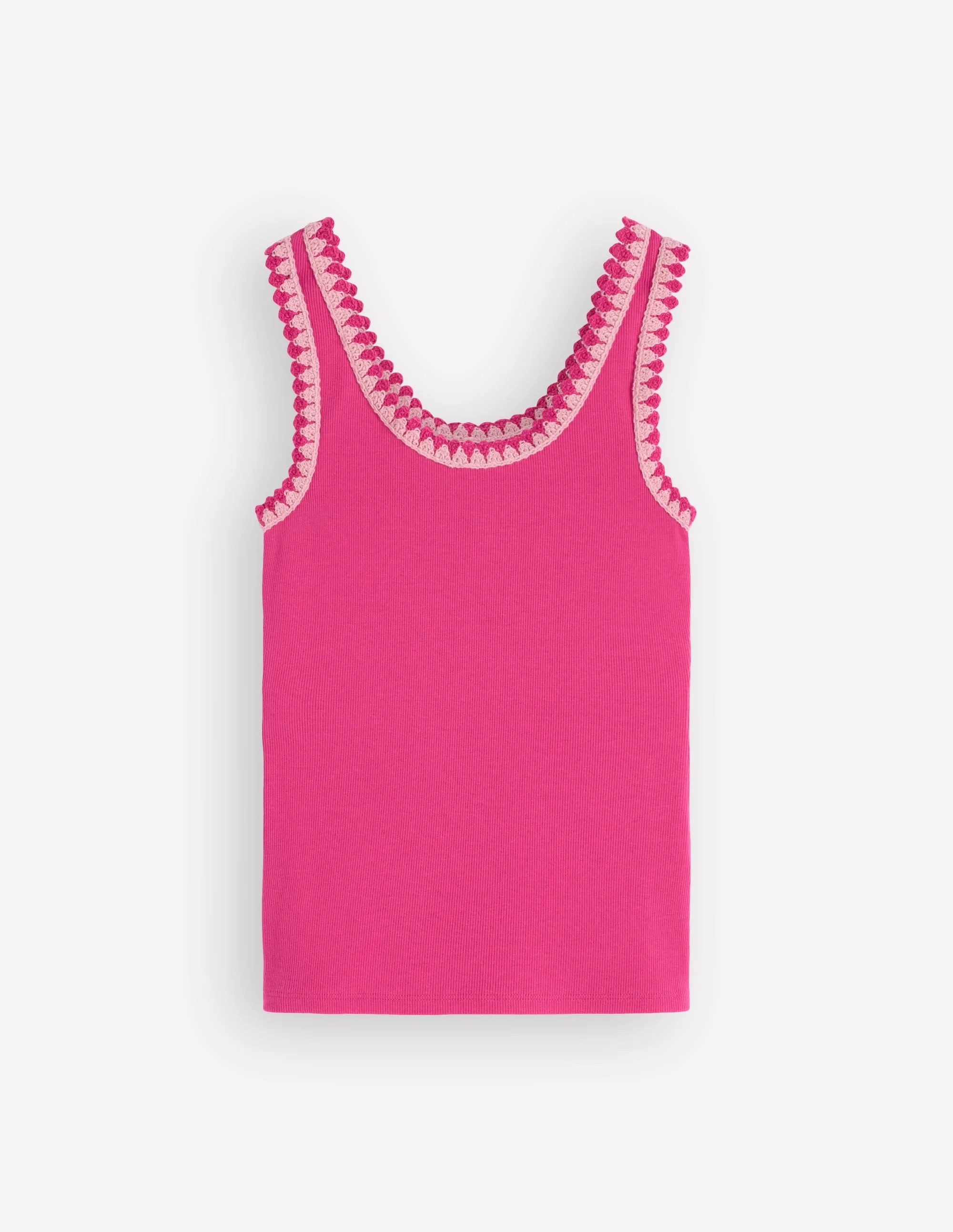 Maddie Trim Detail Vest-Pink Peony - 1