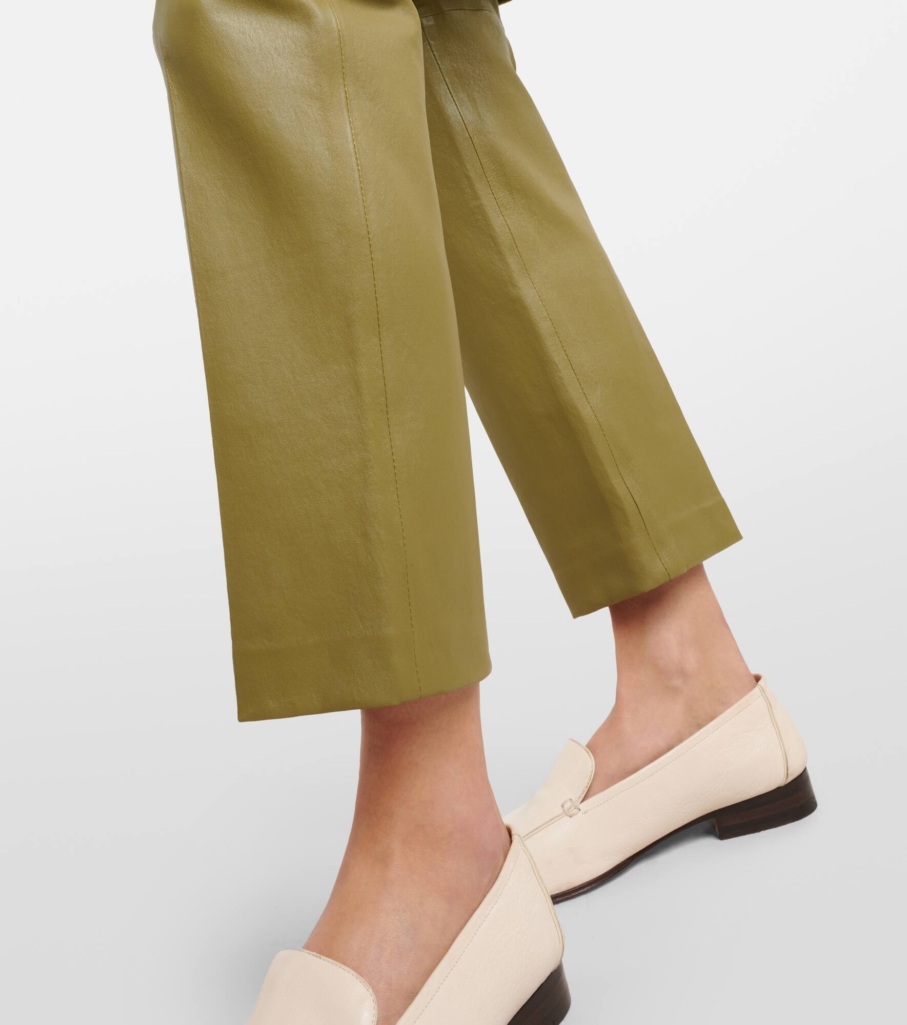 Coleman leather straight pants - 5