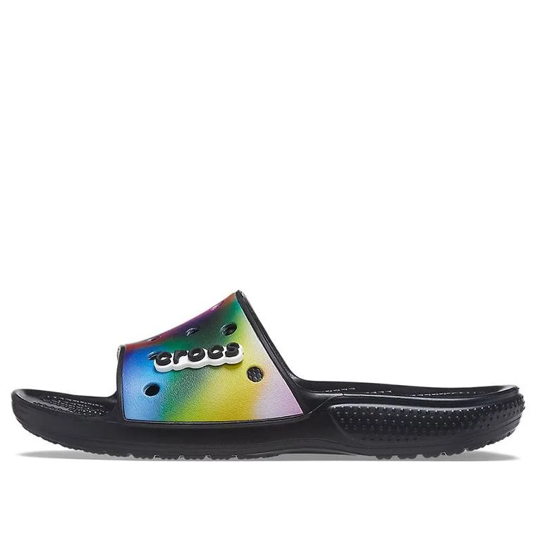 Crocs Colorful Casual Unisex Multi-Color Black Slippers 207557-0C4 - 1