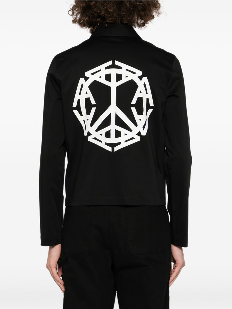 peace sign-printed zipped jacket 4