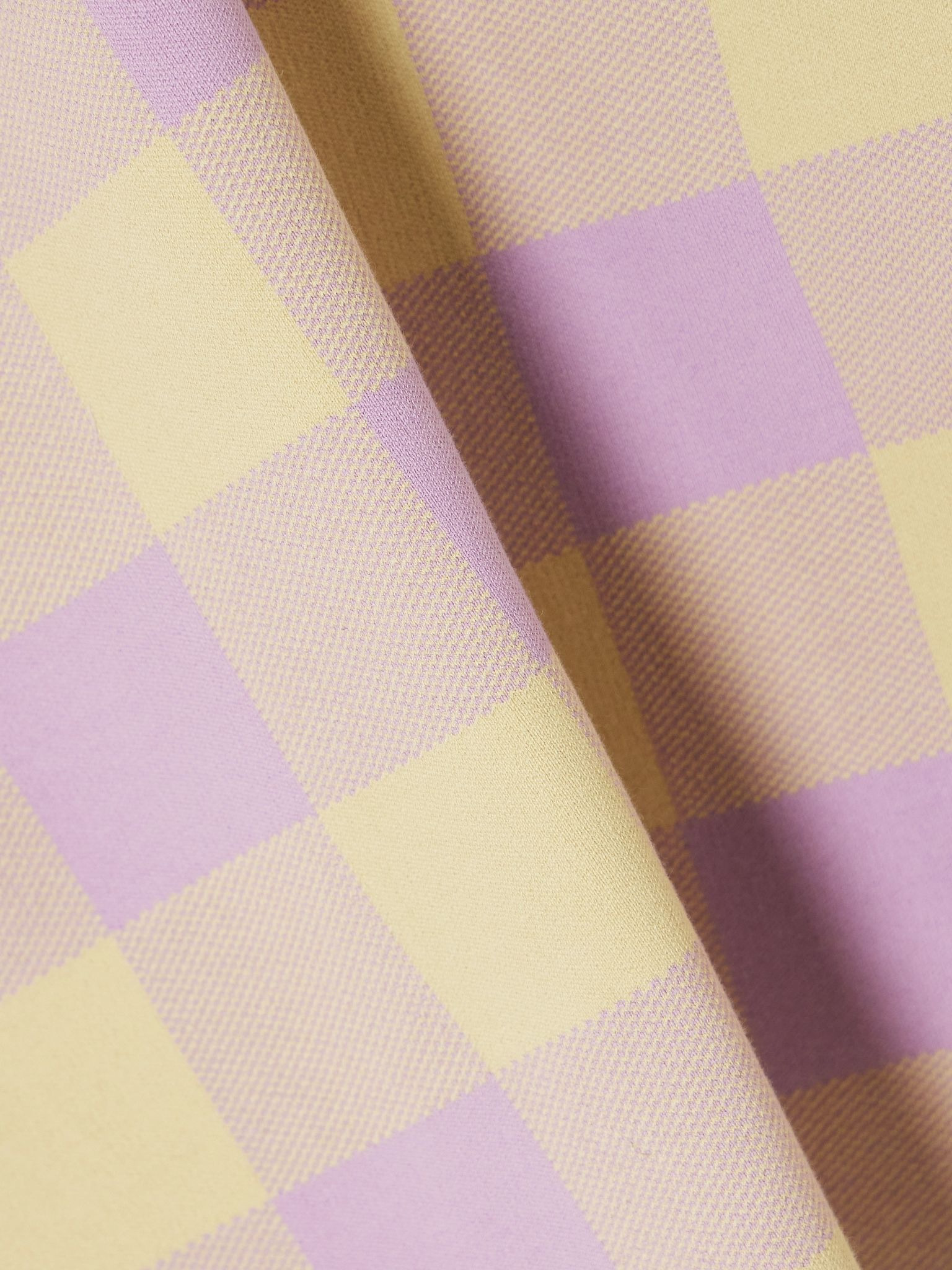Asher gingham stretch-cotton jacquard top Multi - 4