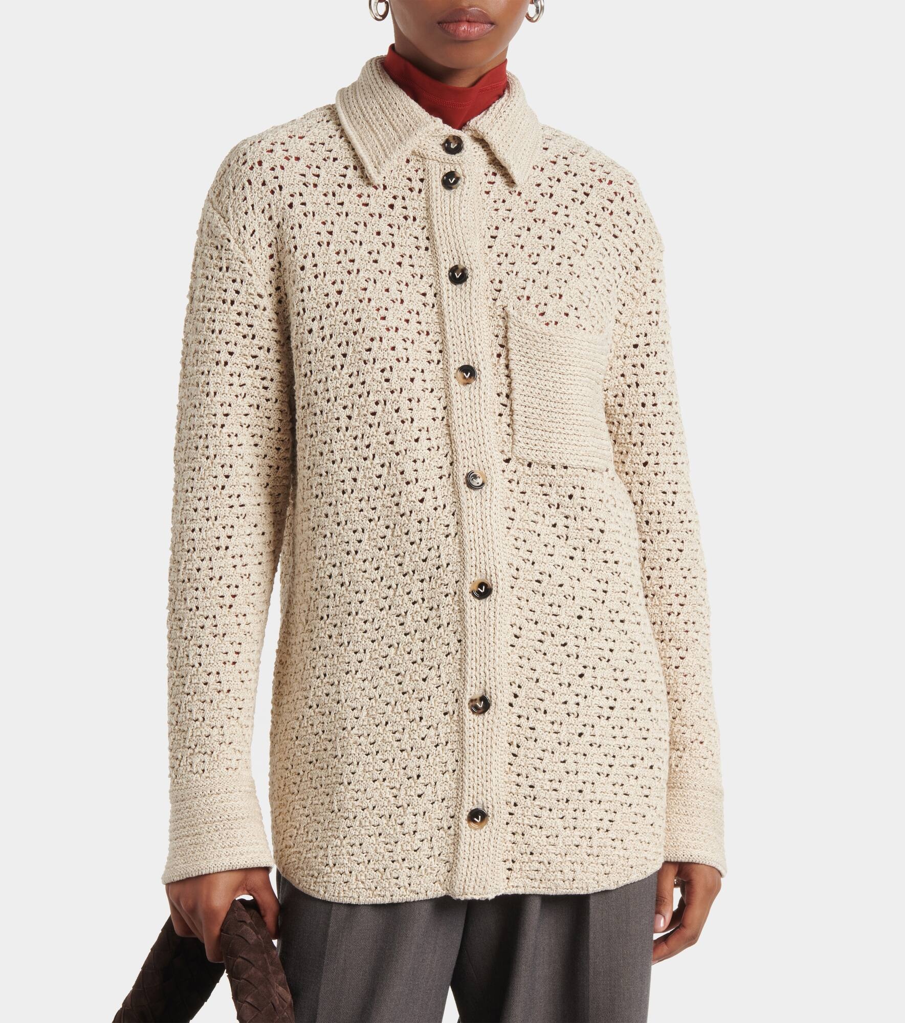Cotton crochet shirt - 6