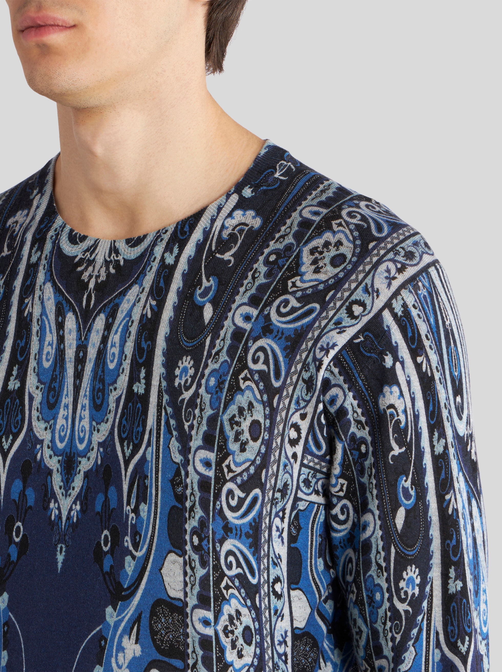 PAISLEY SILK AND CASHMERE JUMPER - 3