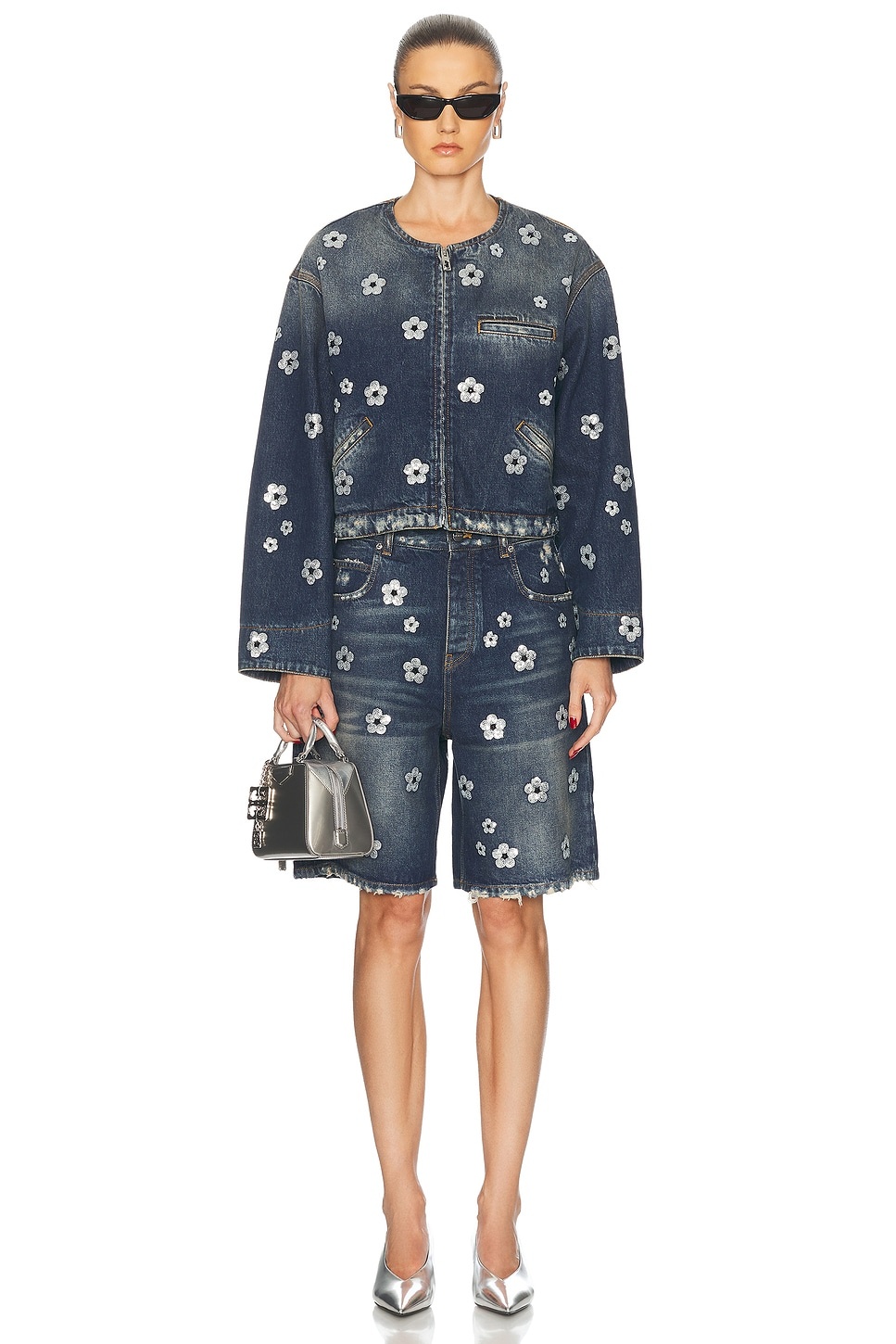 Sequin Daisy Cropped Jacket - 4