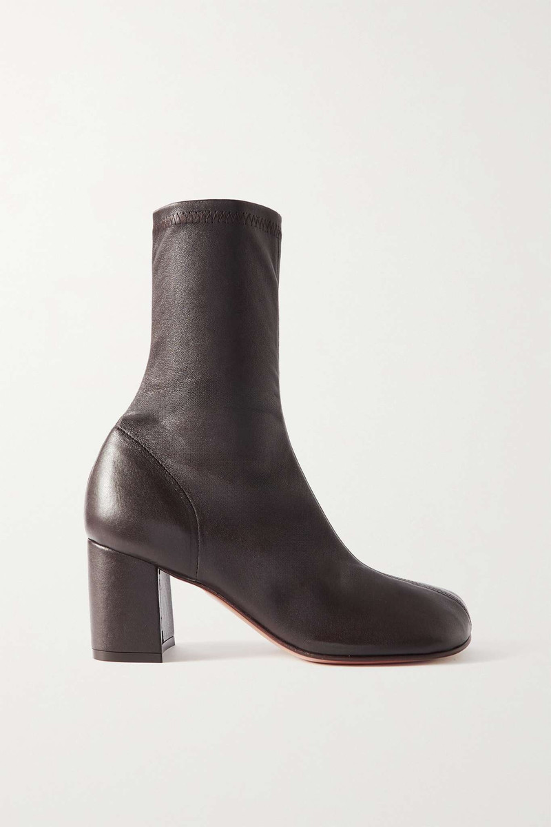 Stretch-leather ankle boots 1