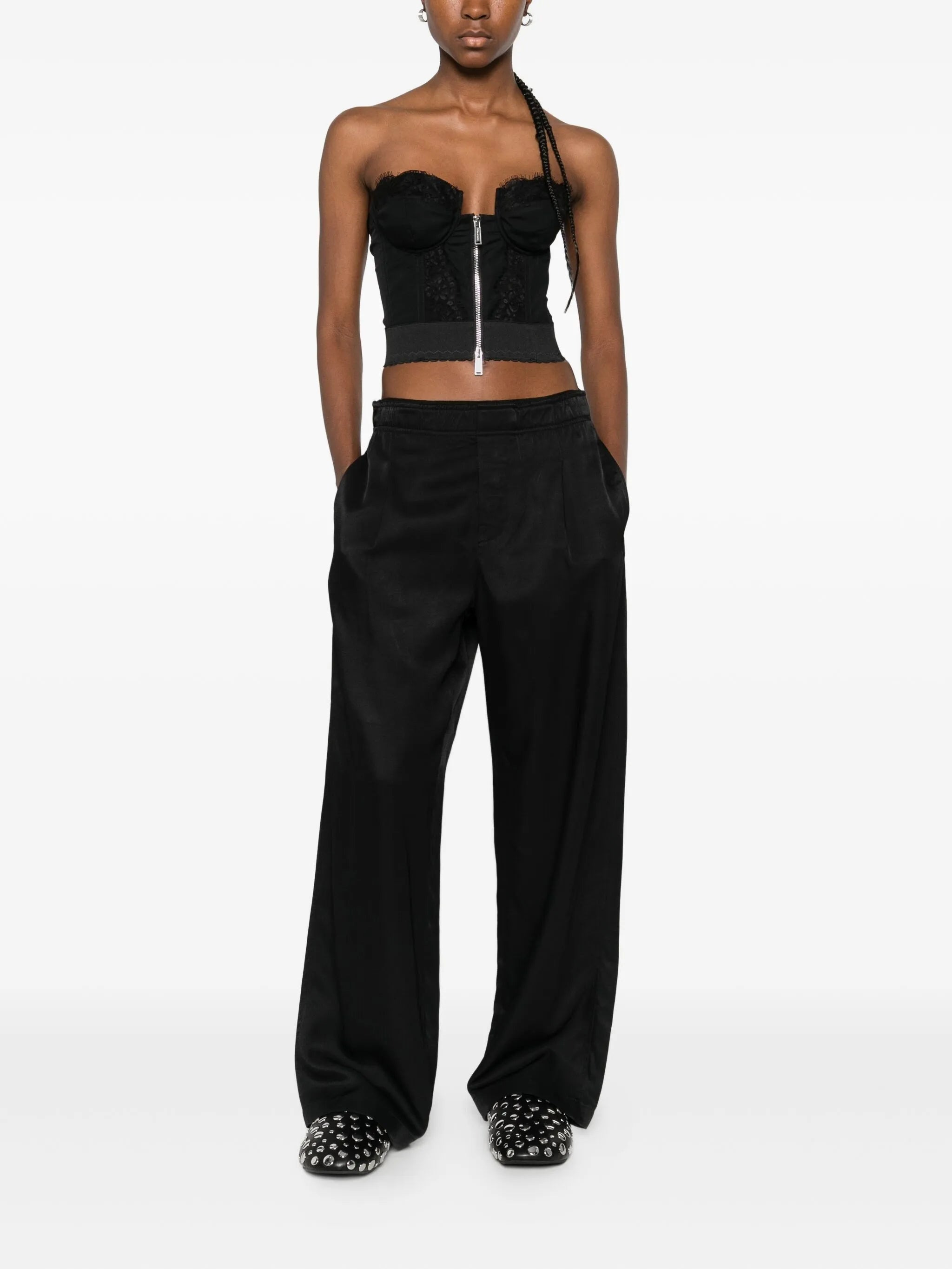 Dsquared2 Lace Zip-fastening Top - 3