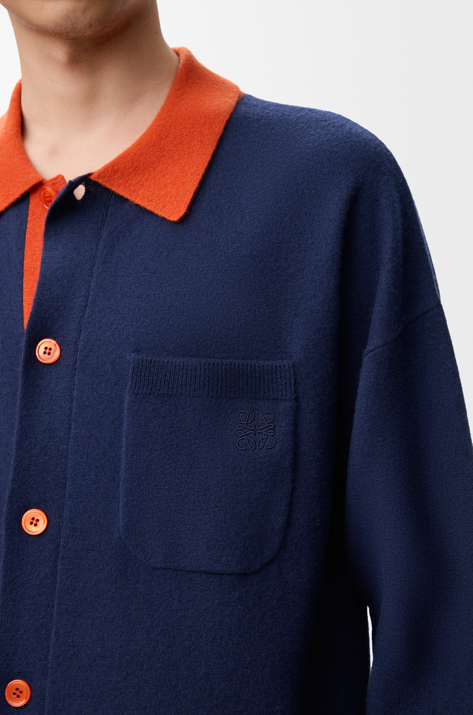 Polo cardigan in wool - 5