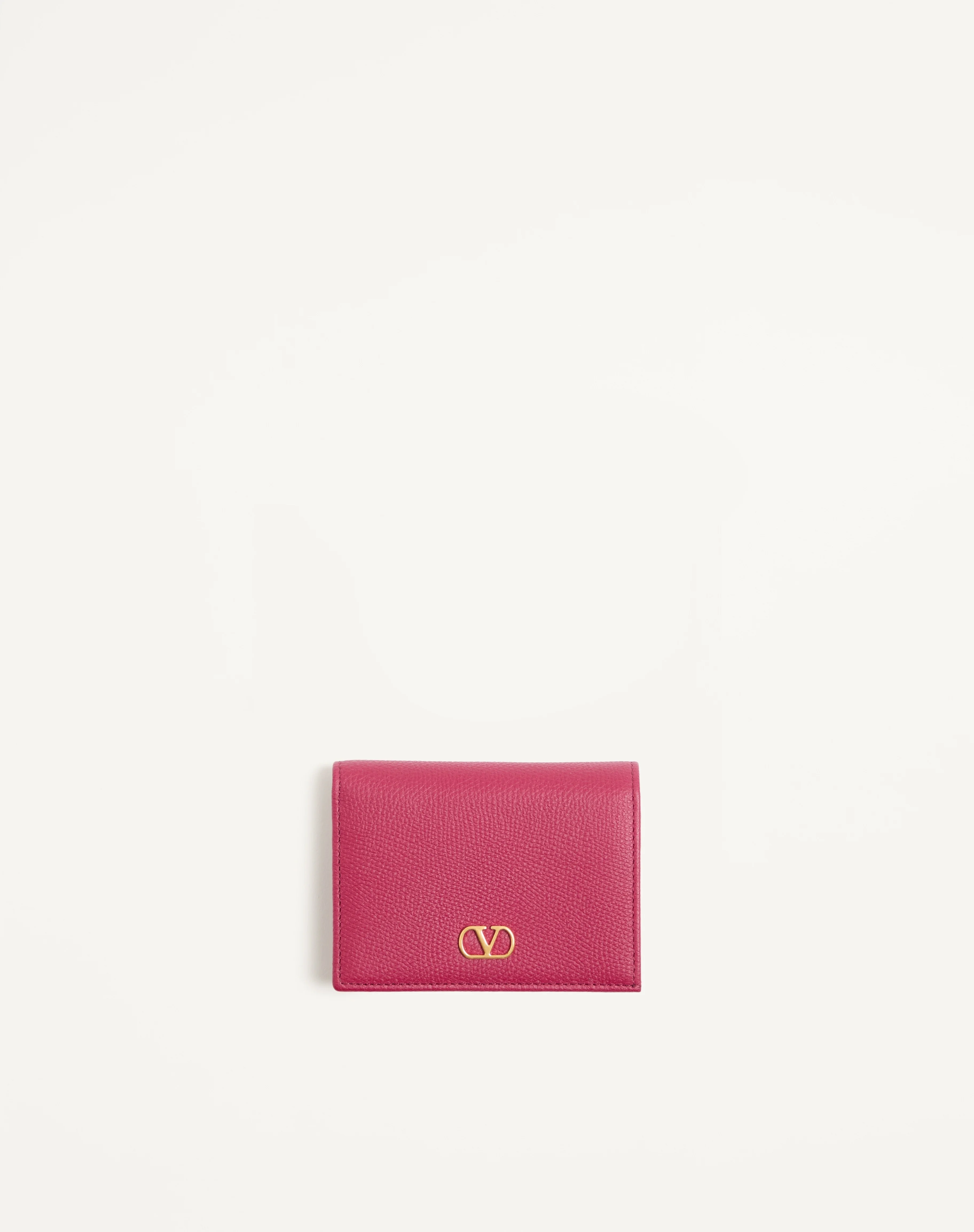 VLOGO SIGNATURE GRAINY CALFSKIN WALLET - 1
