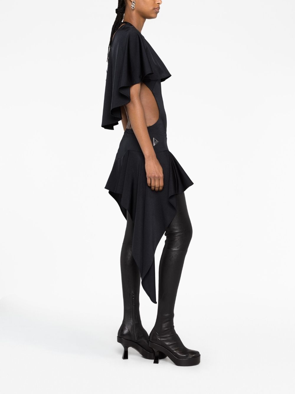 Airi cape-effect cut-out minidress - 6