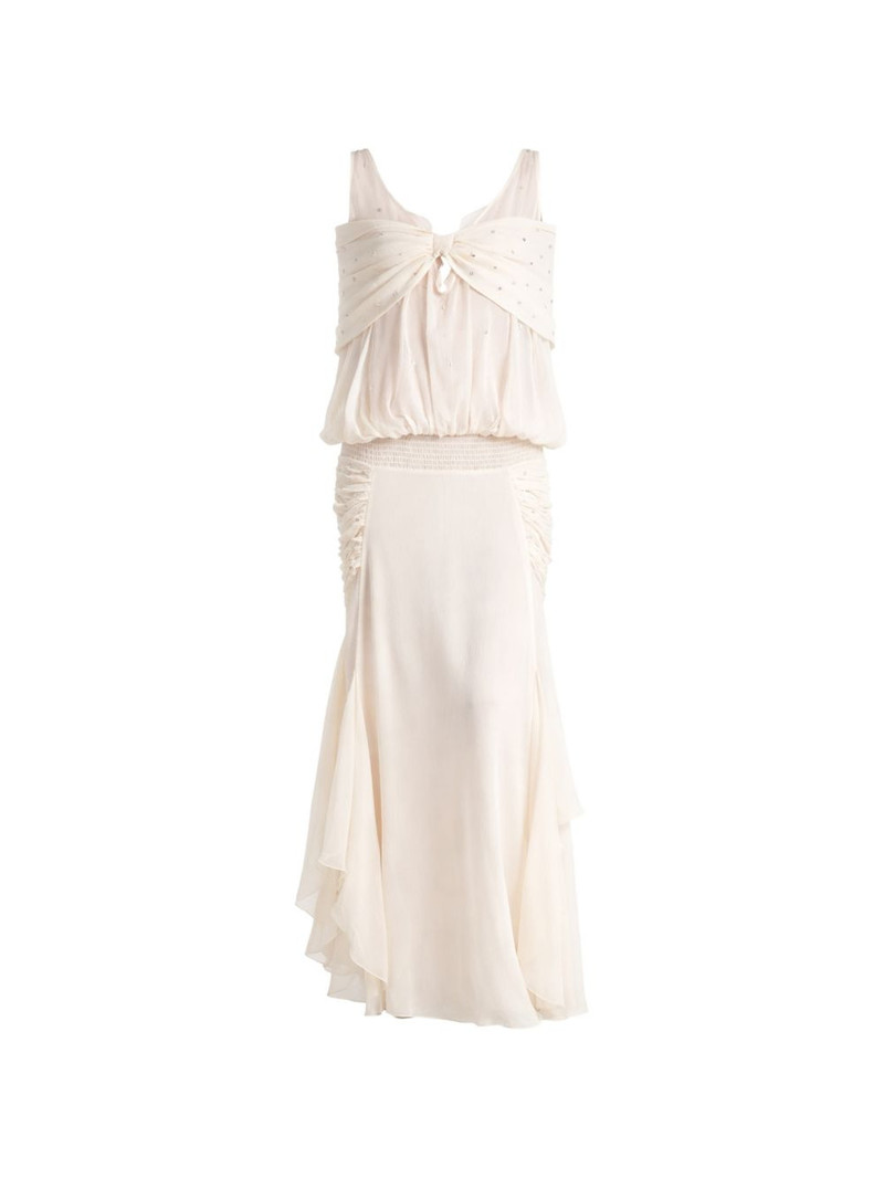 Blair crystal-embellished ruched dress 1
