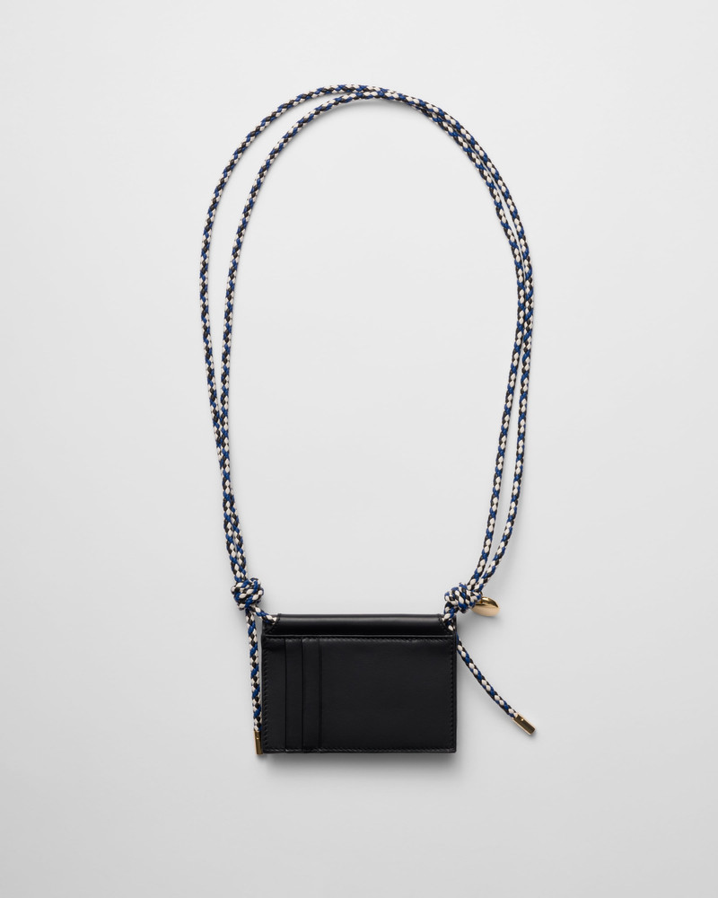 Card holder with leather shoulder strap 3