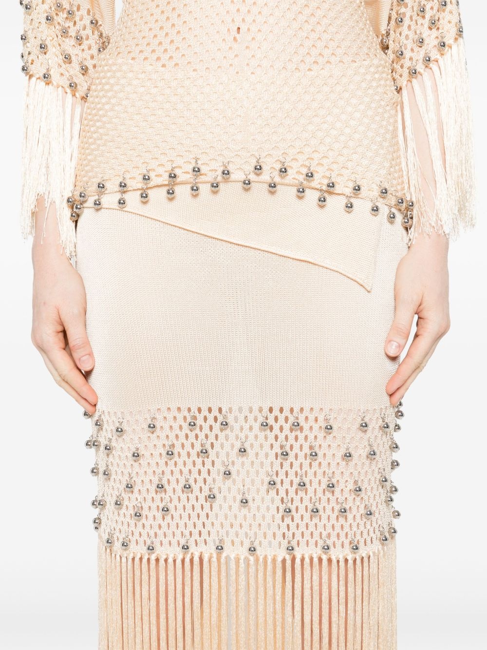 fringed maxi skirt - 5