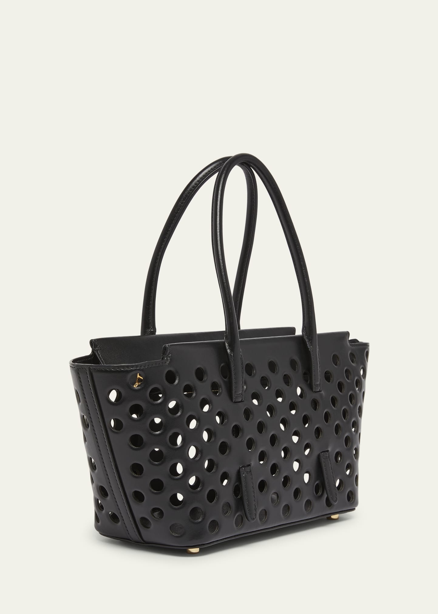 Neo Mina 20 Perforated Top-Handle Bag in Leather - 3