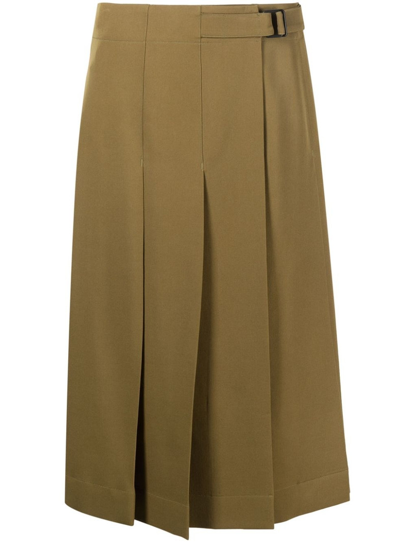 pleated wool wrap skirt 1