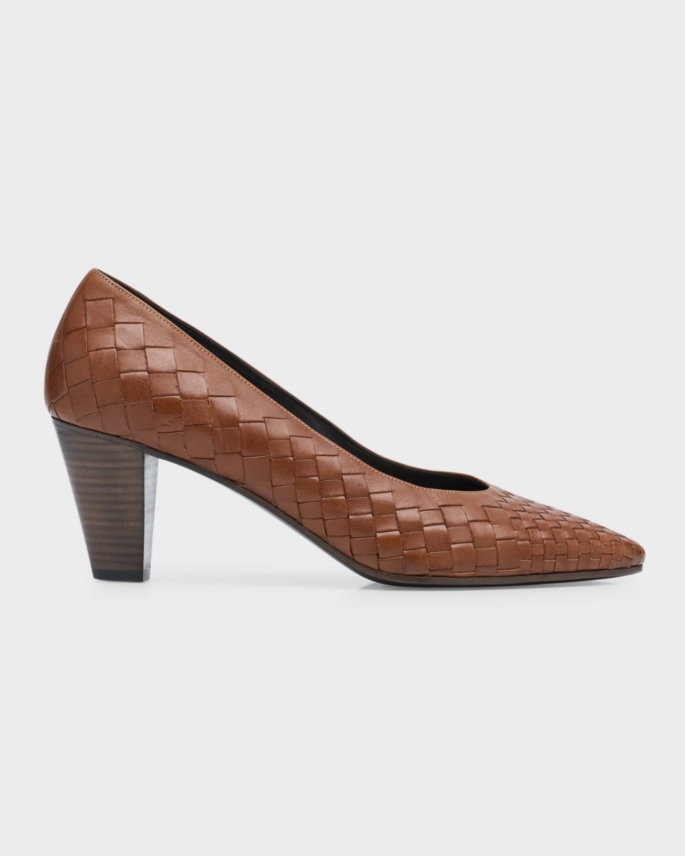 Charlotte Woven Leather Pumps - 1