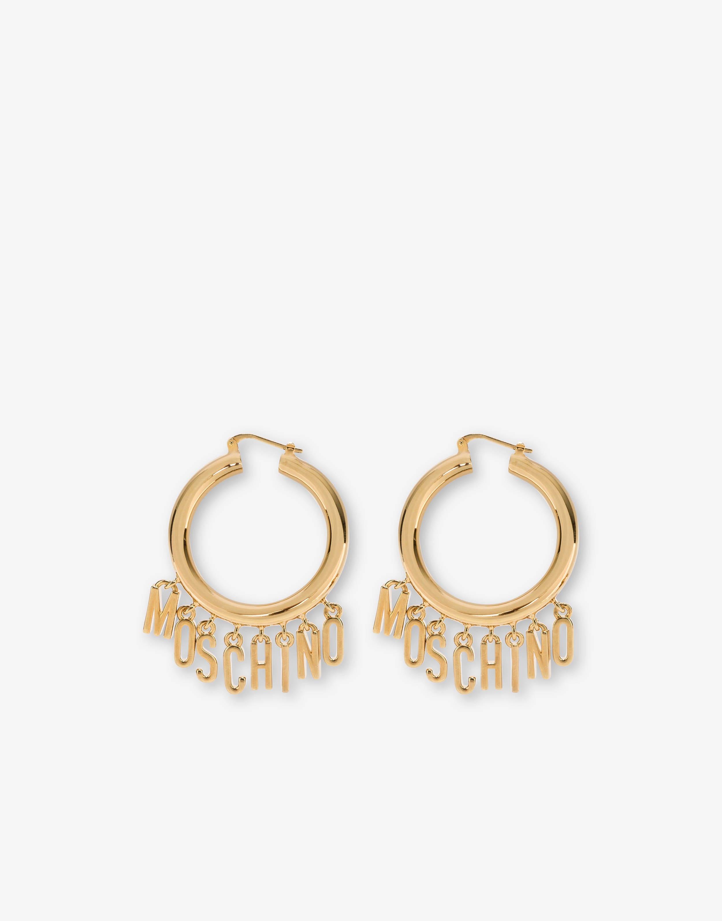 LETTERING CHARMS CIRCLE EARRINGS - 1