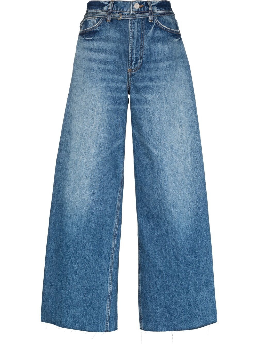 faded-effect boyfriend-cut jeans - 1