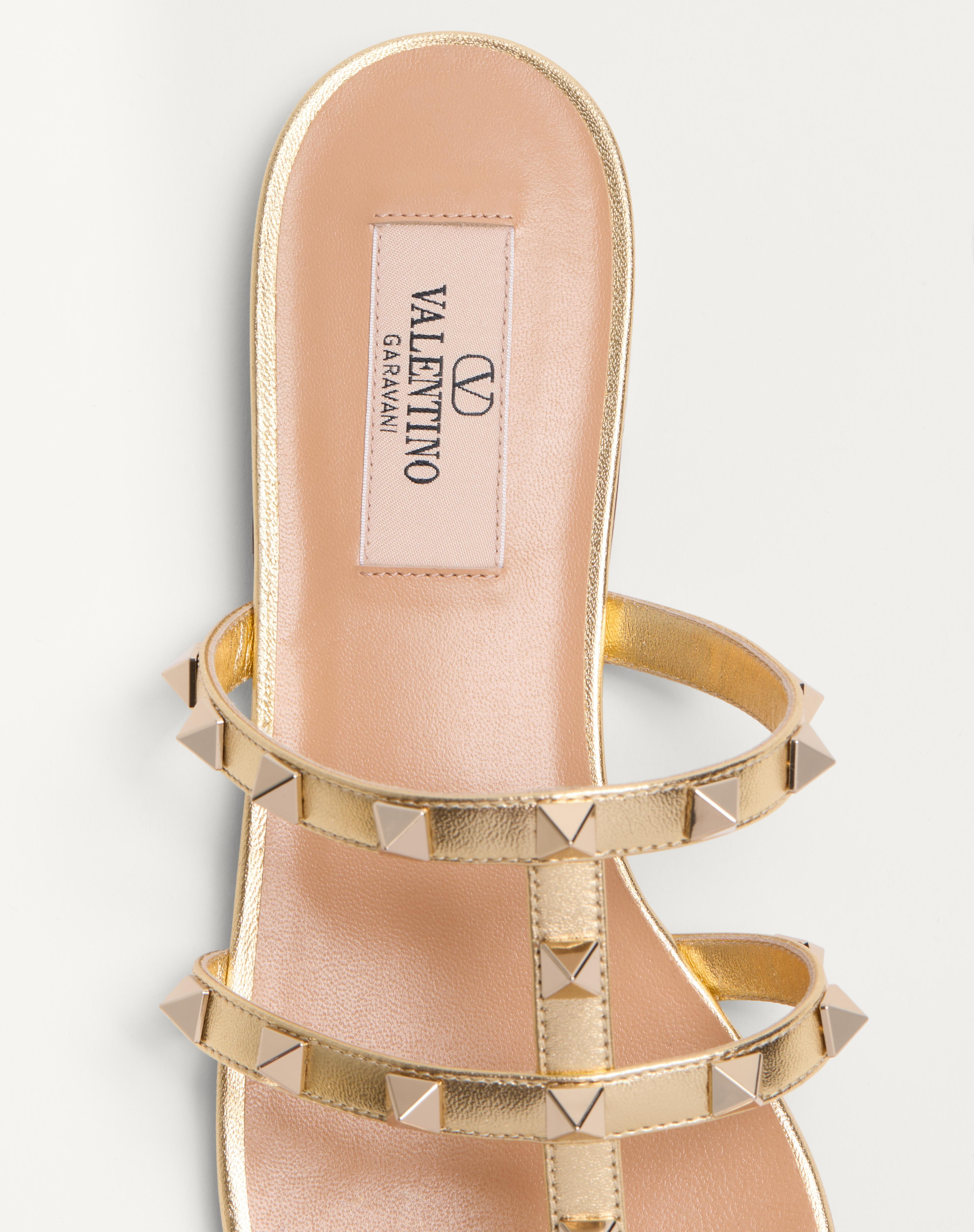 ROCKSTUD LAMINATED NAPPA SLIDE SANDAL - 3