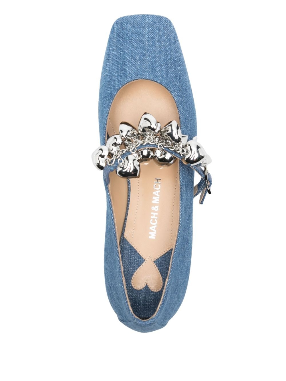 heart-charm ballet flats - 4