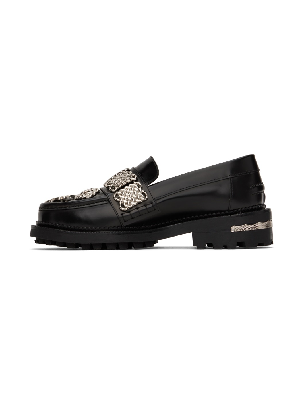 SSENSE Exclusive Black Embellished Loafers - 3