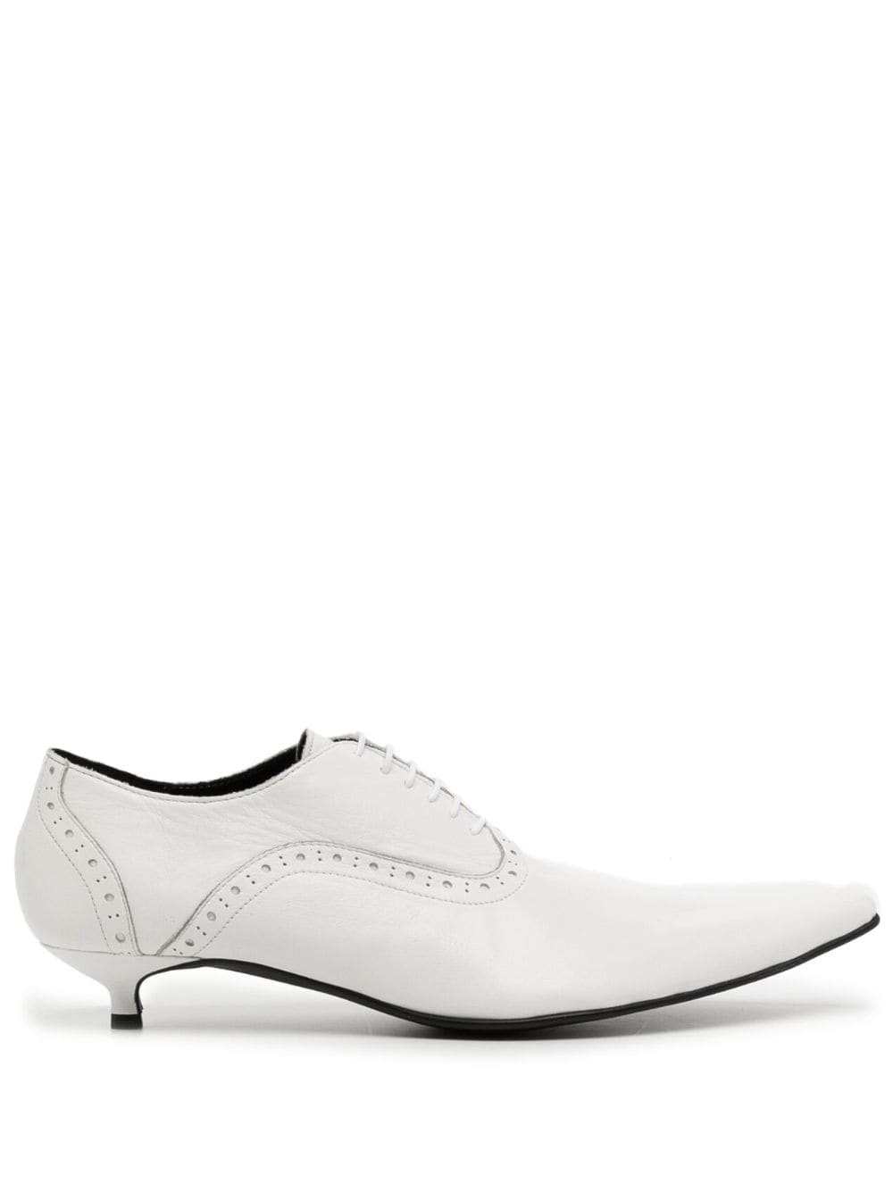 pointed-toe leather pumps - 1