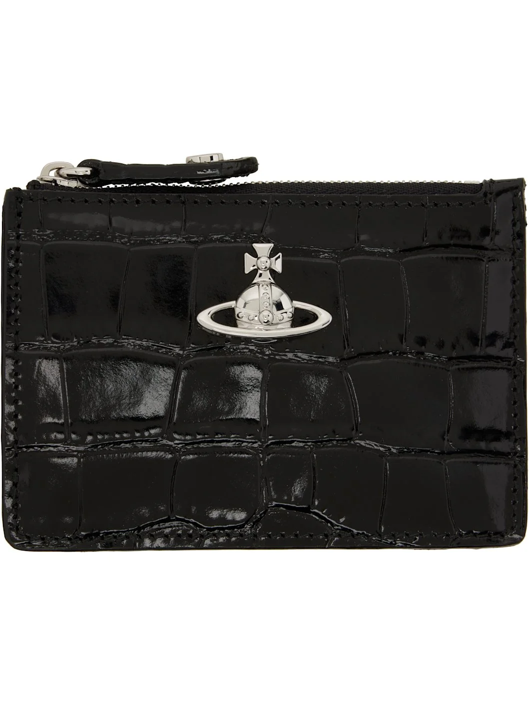 Black Slim Long Card Holder - 1