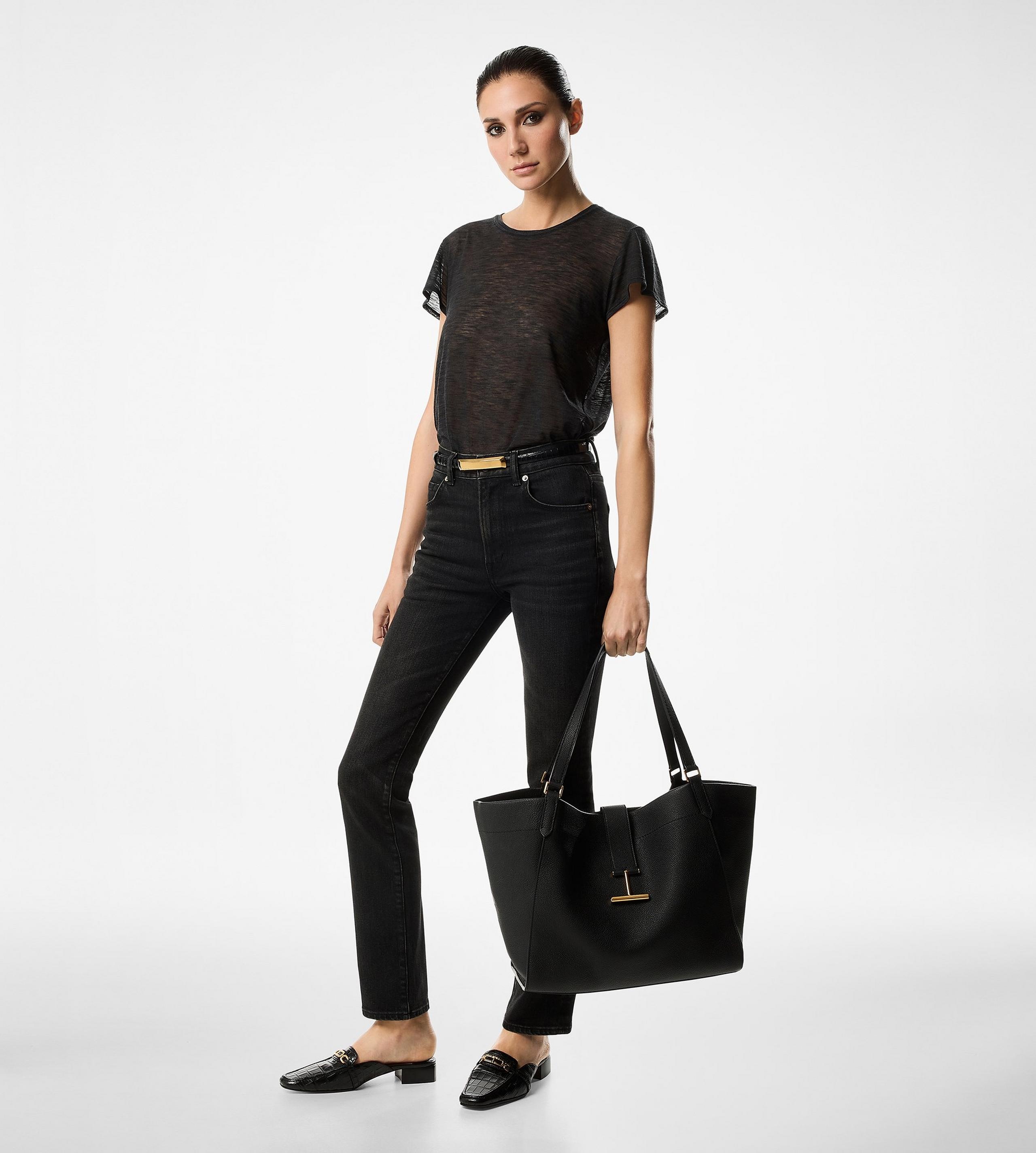 GRAIN LEATHER TARA LARGE TOTE - 7