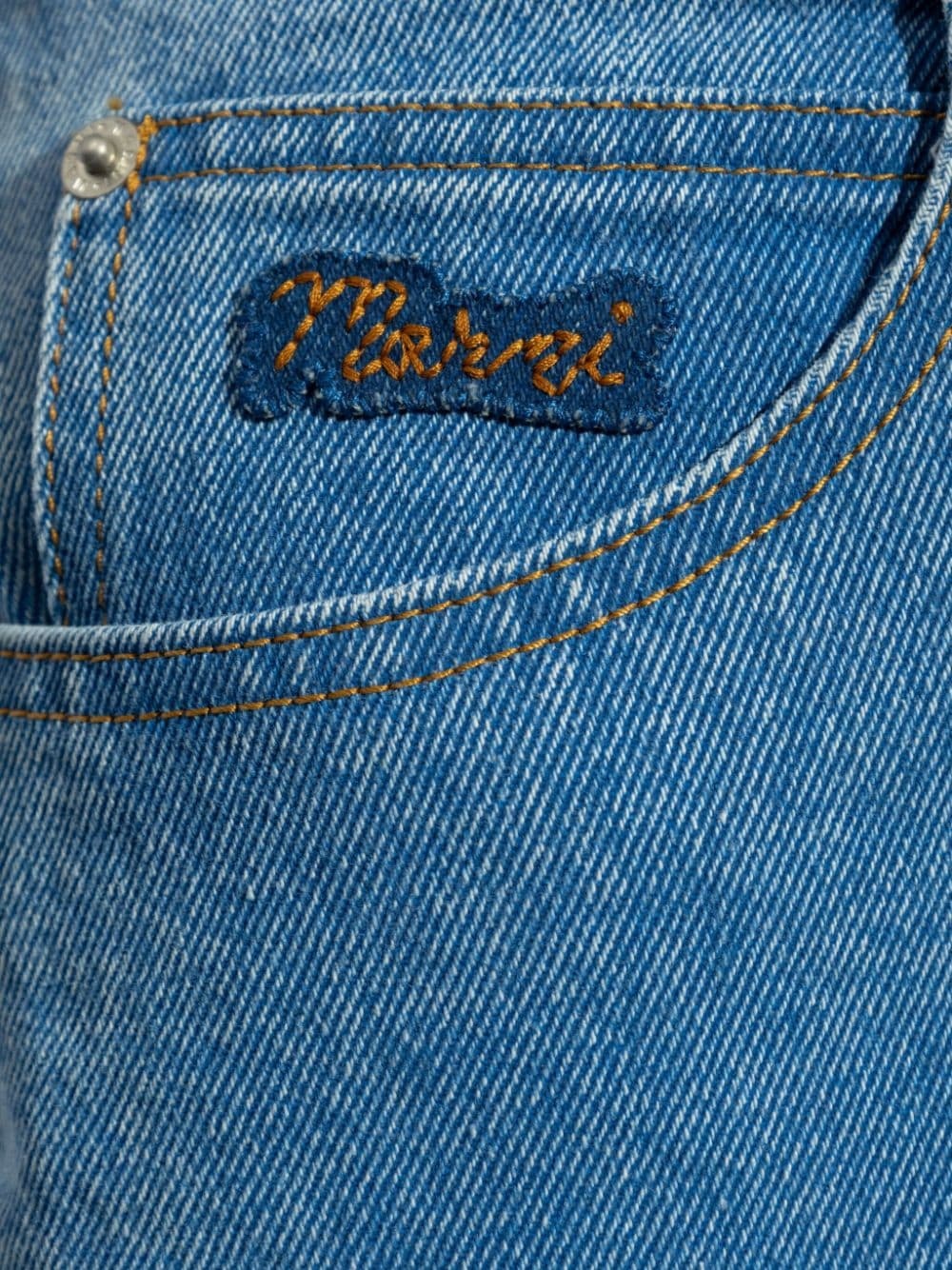 mid-rise tapered-leg jeans - 5