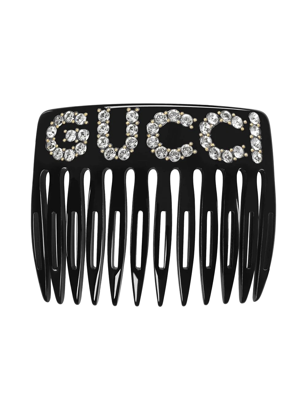 embellished logo hair comb - 1