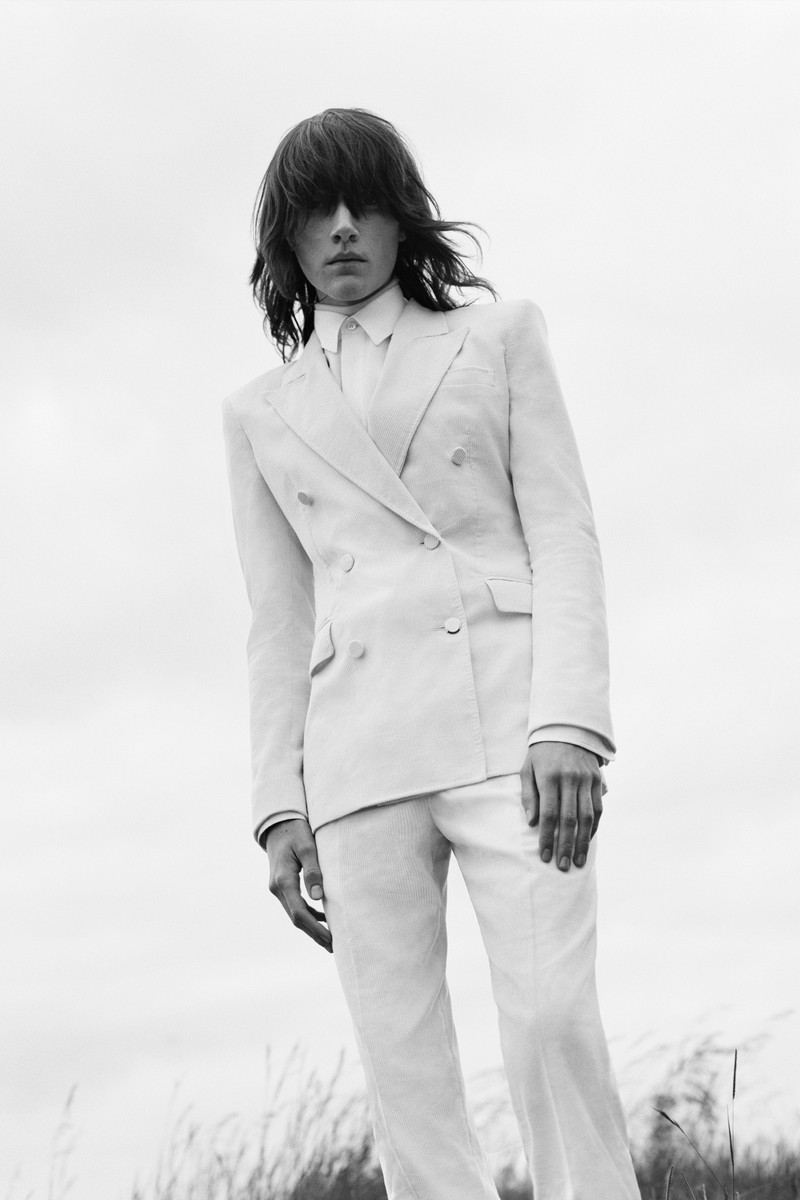 GABRIELA HEARST Gavin Blazer in Ivory Sea Island Cotton Corduroy outlook