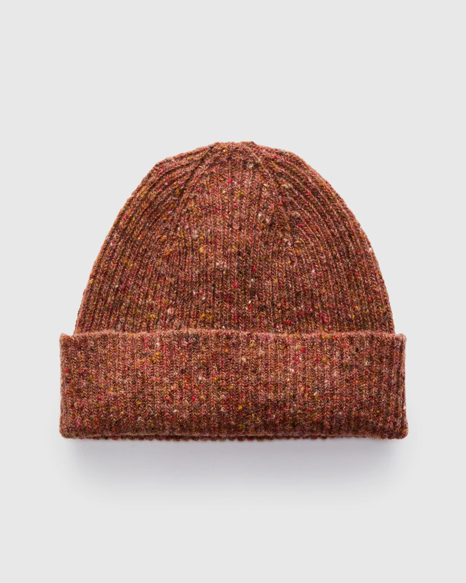"Out of the Blue" Wool Beanie in Reddish - 1