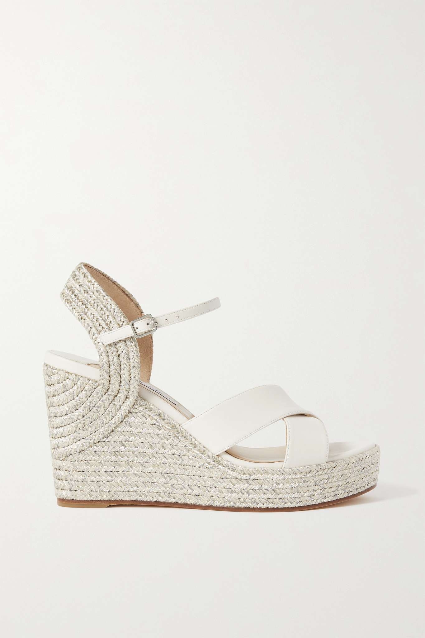 Dellena 100 leather espadrille wedge sandals - 1