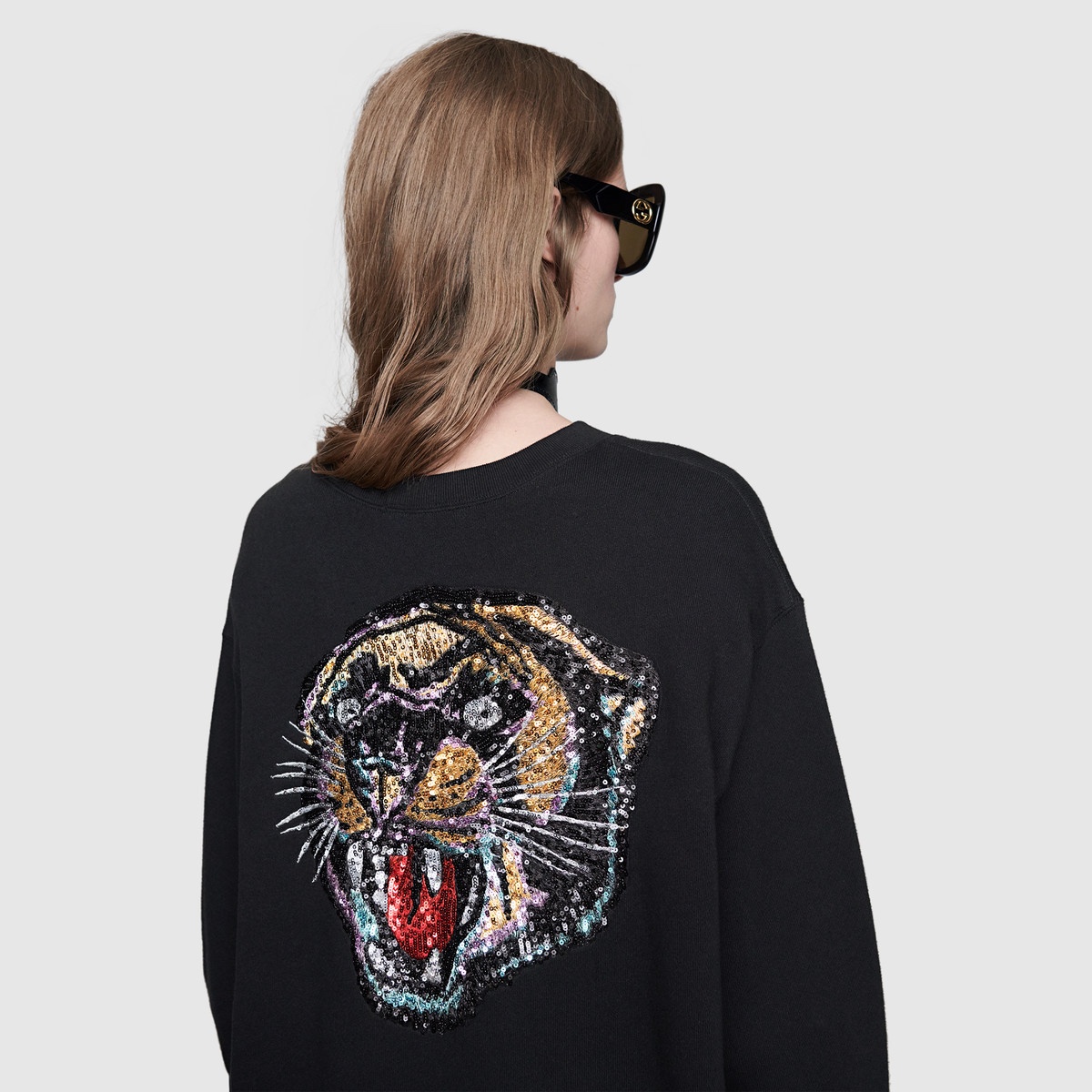 Oversize sweatshirt with Gucci logo - 6